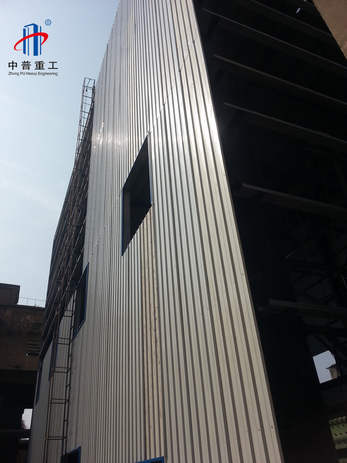 30米高钢结构水泥厂研磨车间钢构制造安装